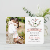 Save The Date Pink Golf Theme Enregistrer la date (Debout devant)