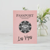 Save The Date Pink Las Vegas Passeport Enregistrer La Date (Debout devant)
