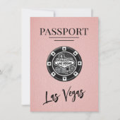 Save The Date Pink Las Vegas Passeport Enregistrer La Date (Devant)