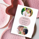 Save The Date Pink Modern Fancy Oval Wedding 2 Multi Photos<br><div class="desc">Pink Modern Fancy Oval Wedding 2 Multi Photos Collage Couple Save the Date with Envelope. Downloadable. Code QR. IMPORTATANT NOTICE : This design is part of a collection and has other coordinated elements that you can find in my store. Sometimes it can difficile to aesthetically align and put texts or...</div>