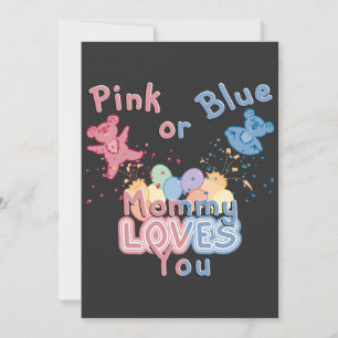 Save The Date Pink or Blue Maman LOVES You - genre révéler