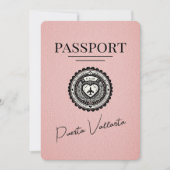 Save The Date Pink Puerta Vallarta Passeport Enregistrer La Date (Devant)