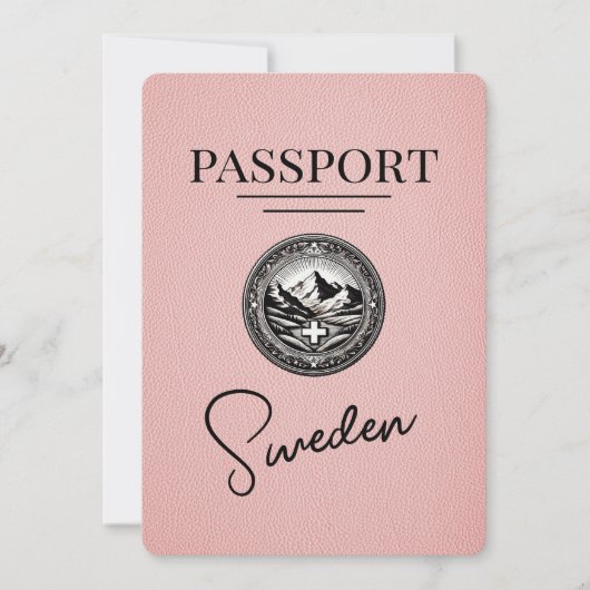 Save The Date Pink Suède Passeport Enregistrer La Date (Devant)