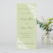 Save The Date Pistachio Vert Fougère Blanche 4x9.25 Simplement É (Debout devant)