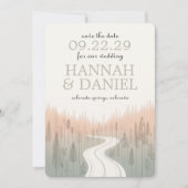 Save The Date Piste de couleurs douces (Devant)