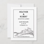 Save The Date Pittsburgh Enregistrer la date - Skyline (noir) (Devant)