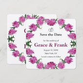 Save The Date Pivoine. (Devant / Derrière)