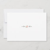 Save The Date Pivoines Rose Pâle Fleurissant Mariage Calligraphi (Dos)