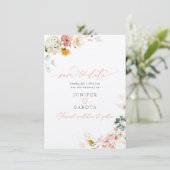 Save The Date PixDezines Aquarelle Automne Fleurs de Jardin (Debout devant)