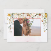 Save The Date PixDezines Aquarelle Automne Fleurs de Jardin (Dos)