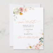 Save The Date PixDezines Aquarelle Automne Fleurs de Jardin (Devant)