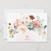 Save The Date PixDezines Aquarelle Automne Jardin Fleurs Nuptial (Dos)