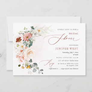 Save The Date PixDezines Aquarelle Automne Jardin Fleurs Nuptial