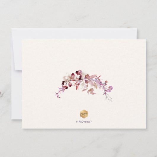 Save The Date PixDezines Aquarelle Autumn Eucalyptus Wreath (Dos)