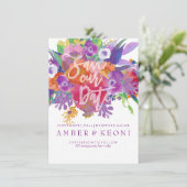 Save The Date PixDezines aquarelle florale Enregistrer la date (Debout devant)