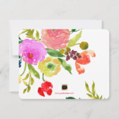 Save The Date PixDezines Aquarelle Florale/Enregistrer notre dat (Dos)