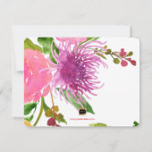 Save The Date PixDezines Aquarelle Florale/Enregistrer notre dat (Dos)