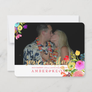 Save The Date PixDezines Aquarelle florale/Enregistrez notre dat