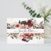 Save The Date PixDezines Aquarelle Marsala Rouge Automne Aimer E (Debout devant)