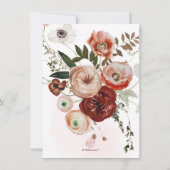 Save The Date PixDezines Aquarelle Marsala Rouge Automne Aimer E (Dos)