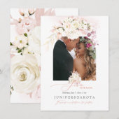 Save The Date PixDezines Aquarelle Roses Roses Roses Roses Roses (Devant / Derrière)