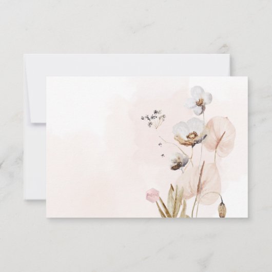 Save The Date PixDezines Boho H2 Fleurs sauvages Sage (Dos)
