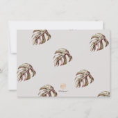Save The Date PixDezines Bourgogne Monstera Faux Gold (Dos)
