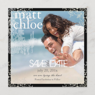 Save The Date PixDezines Chadelier+Filigree/date de sauvegarde/c