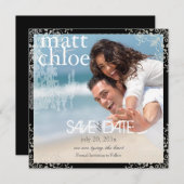 Save The Date PixDezines Chadelier+Filigree/enregistrer la date/ (Devant / Derrière)