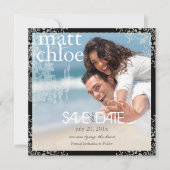 Save The Date PixDezines Chadelier+Filigree/enregistrer la date/ (Devant)