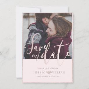 Save The Date PixDezines DÉLICATE LOVE BLUSH PINK DO-IT-YOURSELF