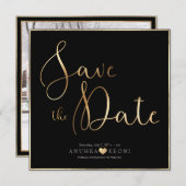 Save The Date PixDezines DELICATE LOVE FAUX OR|BOTANICA (Devant / Derrière)