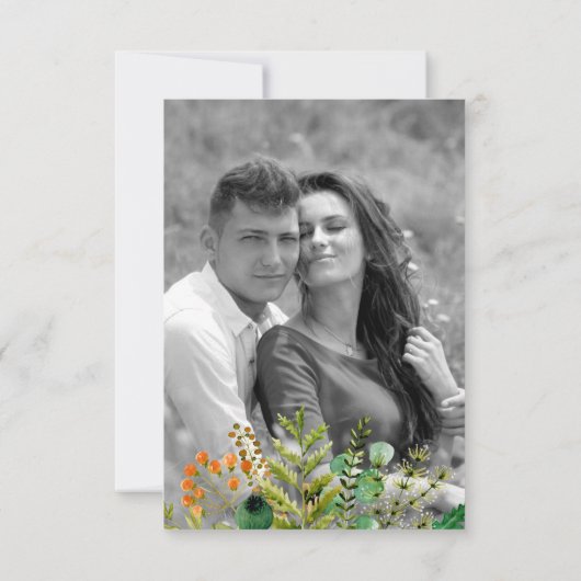 Save The Date PixDezines Enregistrer Date/Verdure, Elder+Fern En (Dos)