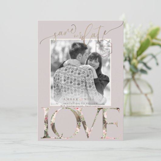 Save The Date PixDezines Enregistrer la date/Botanica Love (Debout devant)