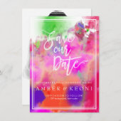 Save The Date PixDezines Enregistrer la date/Couleur Couleur Cou (Devant / Derrière)