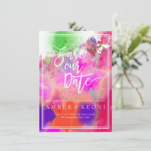 Save The Date PixDezines Enregistrer la date/Couleur Couleur Cou (Debout devant)