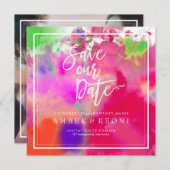 Save The Date PixDezines Enregistrer la date/Couleur Couleur Cou (Devant / Derrière)