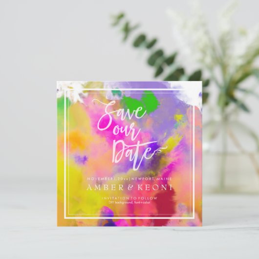 Save The Date PixDezines Enregistrer la date/Couleur Couleur Cou (Debout devant)