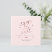 Save The Date PixDezines Enregistrer la date/Faux Rose Gold/do-i (Debout devant)