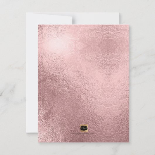 Save The Date PixDezines Enregistrer la date/Faux Rose Gold Hear (Dos)