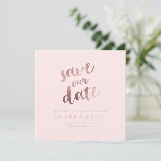 Save The Date PixDezines Enregistrer la date/Rose Gold/do-it-you (Debout devant)