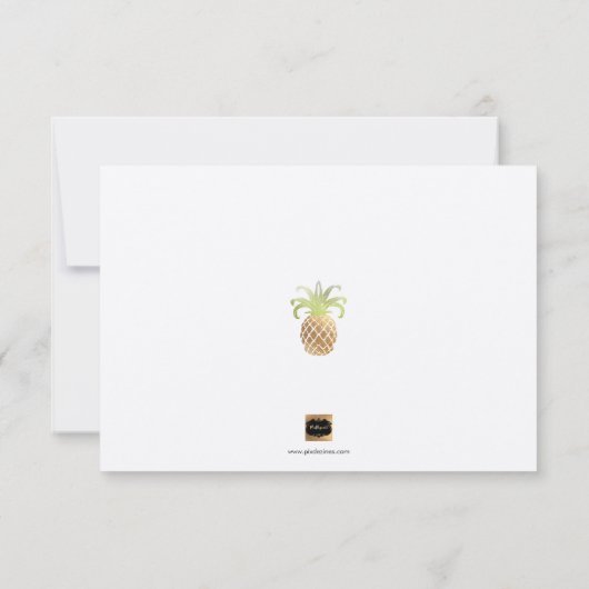 Save The Date PixDezines Faux Gold Pineapple|police Brushscript (Dos)