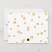 Save The Date PixDezines Faux Gold Pois Enregistrer la date (Dos)