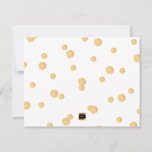 Save The Date PixDezines Faux Gold Pois Enregistrer la date (Dos)
