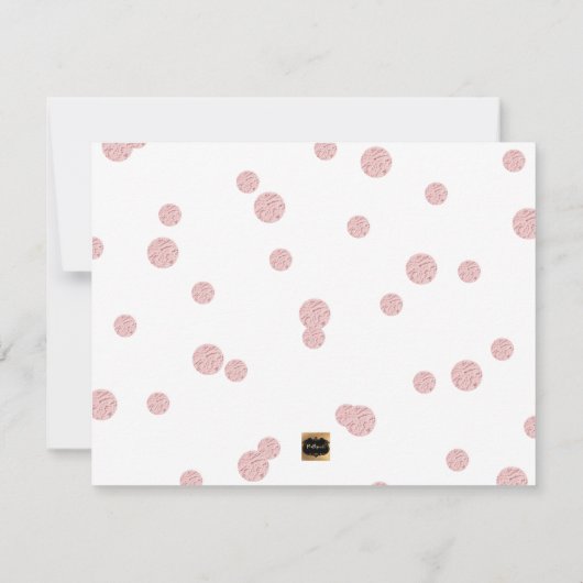 Save The Date PixDezines Faux Roses Pois d'or Enregistrer la dat (Dos)