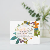 Save The Date PixDezines Fleurs aquarelles Enregistrer la date (Debout devant)