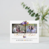 Save The Date PixDezines Fleurs aquarelles Enregistrer la date (Debout devant)