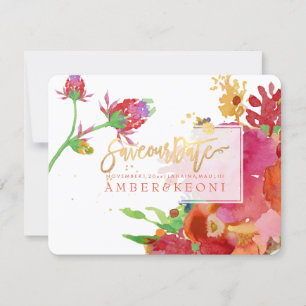 Save The Date PixDezines Floral Watercolor/Peonies/sauvegarder n