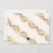 Save The Date PixDezines Fronds Palm Faux Or Script moderne (Dos)