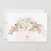 Save The Date PixDezines H2 Blush Alabaster Rose Fête des mariée (Dos)
